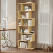 6-Tier Bookshelf – Wood – White – Freestanding Room Divider