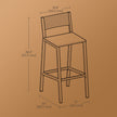 Set of 2 Dining Chairs – Wood and Metal – Rustic Brown and Black – Industrial Style