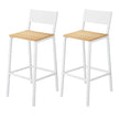 Set of 2 Counter Chairs – Metal and Fabric – Industrial Style – Versatile for Kitchen and Living Room