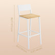 Set of 2 Counter Chairs – Metal and Fabric – Industrial Style – Versatile for Kitchen and Living Room