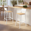 Set of 2 Counter Chairs – Metal and Fabric – Industrial Style – Versatile for Kitchen and Living Room