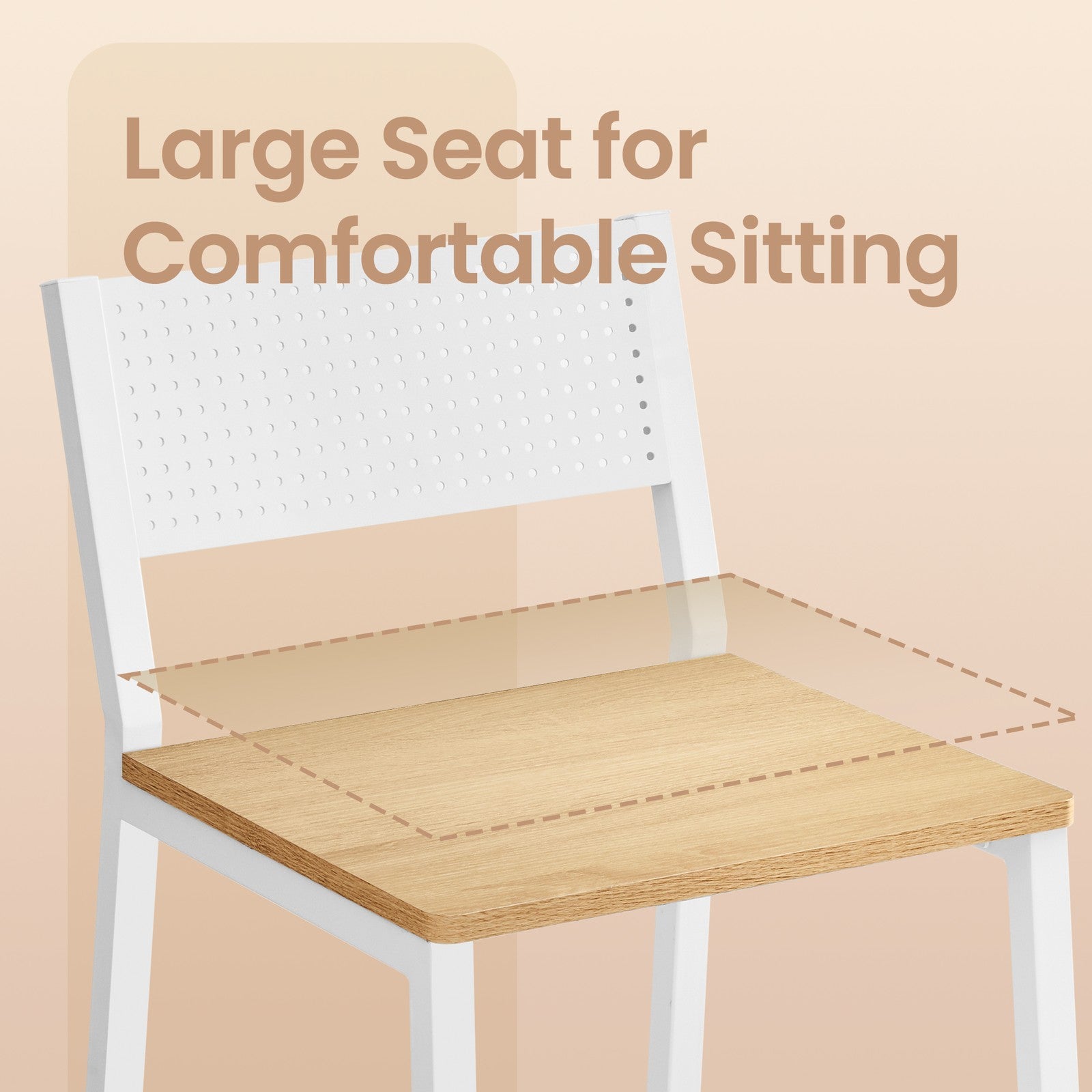 Set of 2 Counter Chairs – Metal and Fabric – Industrial Style – Versatile for Kitchen and Living Room