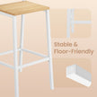 Set of 2 Counter Chairs – Metal and Fabric – Industrial Style – Versatile for Kitchen and Living Room