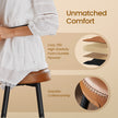Bar Stools Set of 2 – Synthetic Leather – 63 cm – Easy Assembly