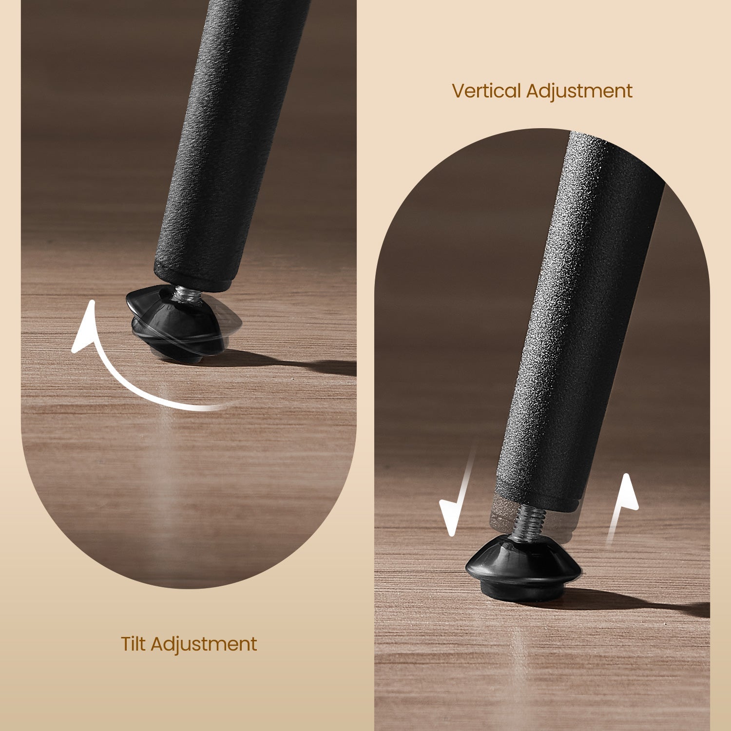 Bar Stools Set of 2 – Synthetic Leather – 63 cm – Easy Assembly
