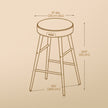 Bar Stools Set of 2 – Synthetic Leather – 63 cm – Easy Assembly