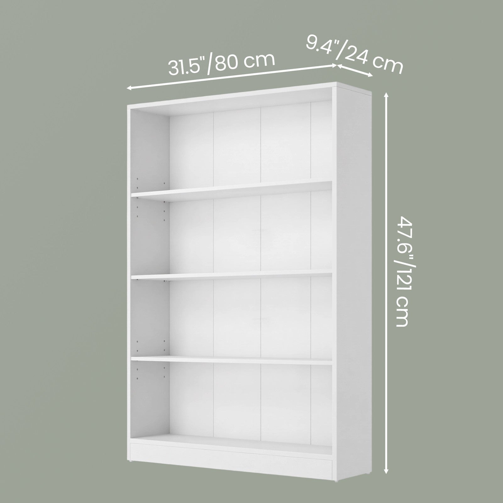 Storage Shelf Unit – Wood – Modern – Adjustable 4-Tier Design for Bedroom and Study