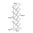 Bookshelf – Wood – Rustic Brown – 9-Tier Corner Design for Books, CDs, and Games