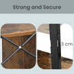 5-Tier Bookshelf – Engineered Wood and Iron – Rustic Brown – Floor Standing Design for Home Office