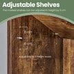 Bookshelf – Wood – Natural Finish – 6 Adjustable Shelves for Home Office and Children's Storage