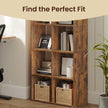 10-Cube Shelving Unit – Engineered Wood – Rustic Brown – Multifunctional Room Divider