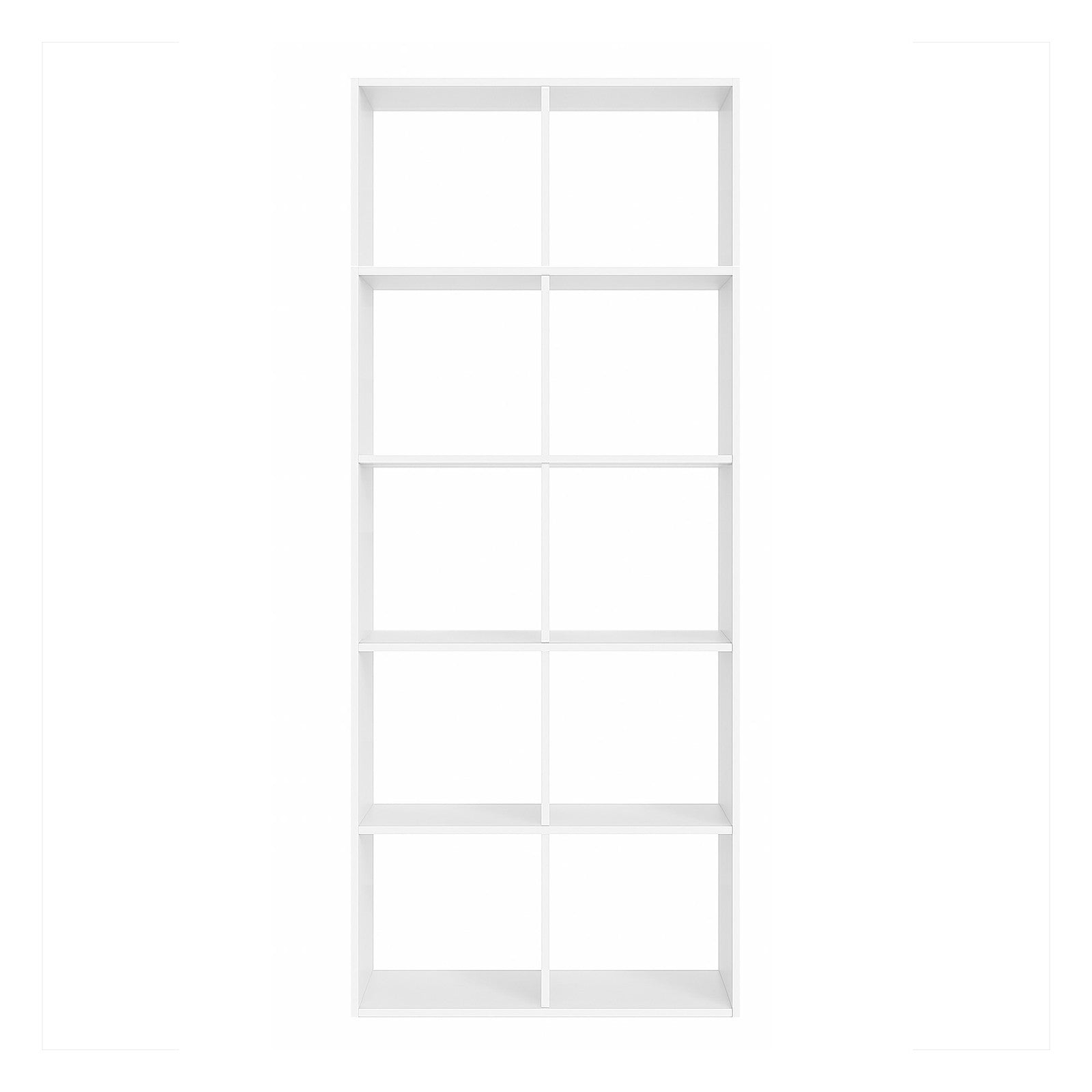 10-Cube Shelving Unit – Wood – Rustic Brown – Industrial Style Room Divider