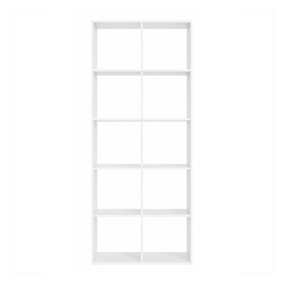 10-Cube Shelving Unit – Wood – Rustic Brown – Industrial Style Room Divider