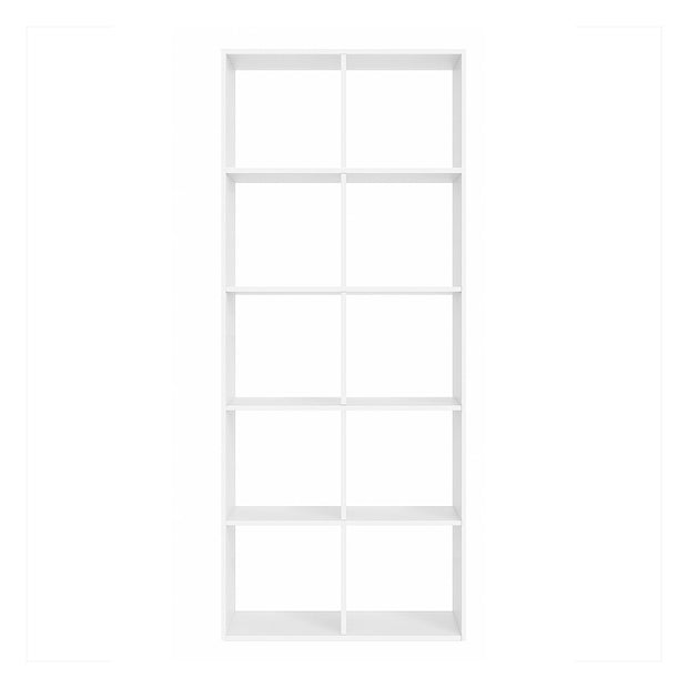 10-Cube Shelving Unit – Wood – Rustic Brown – Industrial Style Room Divider