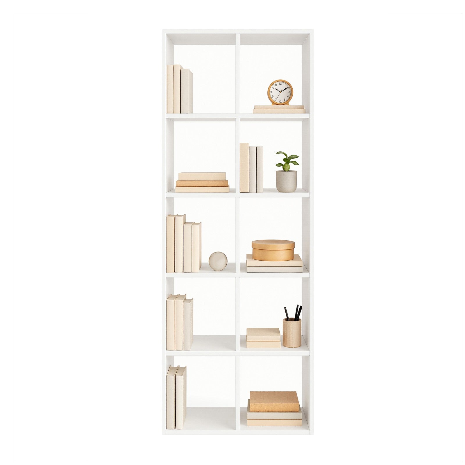 10-Cube Shelving Unit – Wood – Rustic Brown – Industrial Style Room Divider
