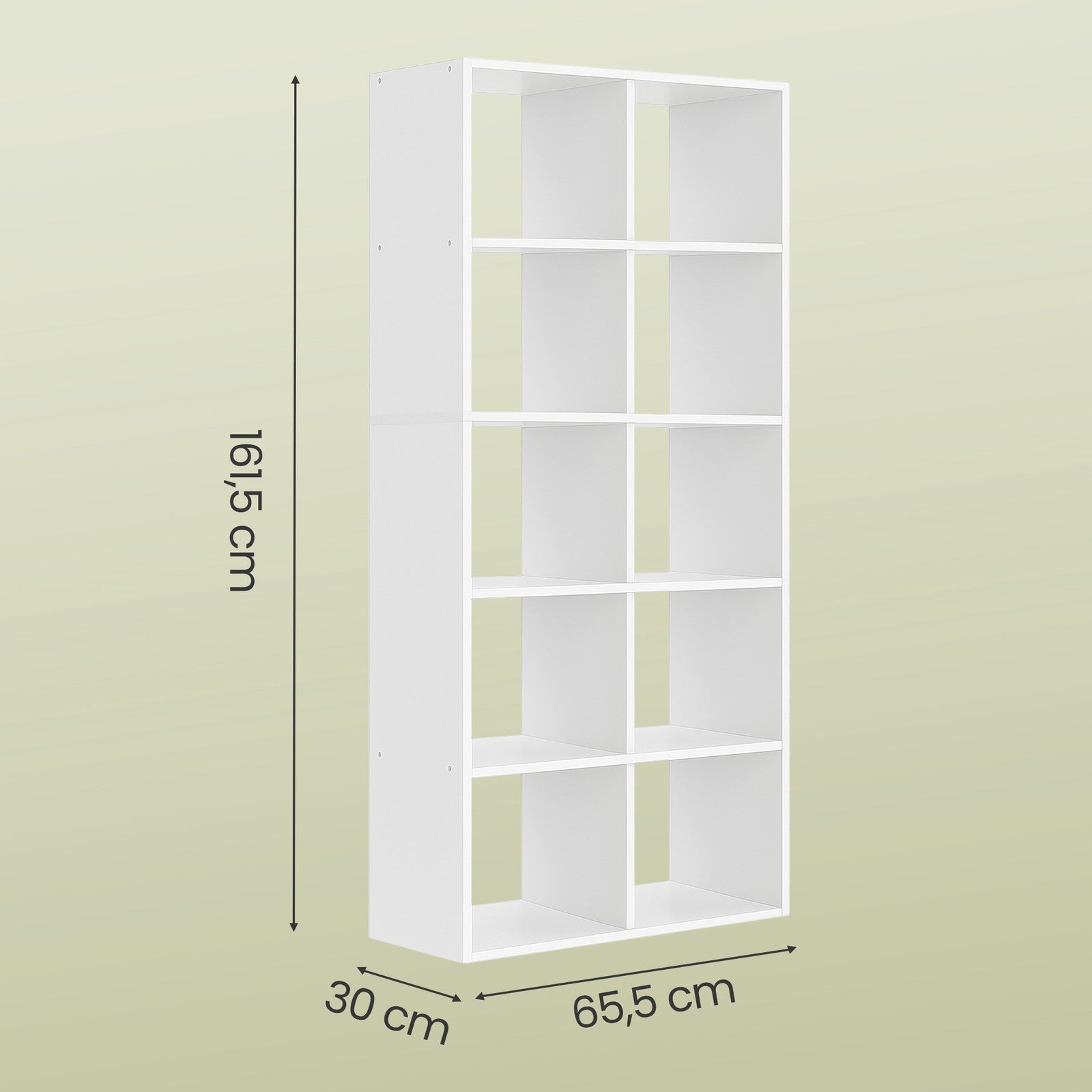 10-Cube Shelving Unit – Wood – Rustic Brown – Industrial Style Room Divider