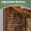 Bookshelf – Wood – Natural Finish – 6 Adjustable Shelves for Home Office and Children's Storage