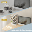 5-Tier Bookshelf – Wood – Cloud White – Space-Saving Corner Design