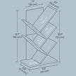 5-Tier Bookshelf – Wood – Cloud White – Space-Saving Corner Design