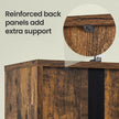 Tall Bookcase – Engineered Wood – Rustic Brown – 6-Tier with Door