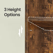 Tall Bookcase – Engineered Wood – Rustic Brown – 6-Tier with Door