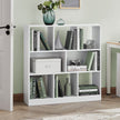 Bookshelf – Wooden – White – 8 Compartment Open Cube Storage Unit