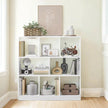 Bookshelf – Wooden – White – 8 Compartment Open Cube Storage Unit
