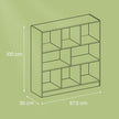 Bookshelf – Wooden – White – 8 Compartment Open Cube Storage Unit