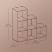 Bookcase – Wood – White – 6-Cube Staircase Storage Unit and Room Divider