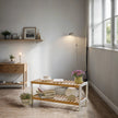 2-Tier Shoe Rack – Bamboo – Natural – Versatile Storage for Hallway, Bedroom, Bathroom