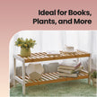 2-Tier Shoe Rack – Bamboo – Natural – Versatile Storage for Hallway, Bedroom, Bathroom