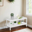 2-Tier Bamboo Shoe Rack – Natural – Multi-Functional Storage Shelf for Shoes, Plants, and Books