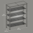 5-Tier Shoe Rack – Steel – Rustic Brown and Ink Black – Freestanding with Storage Shelves and Top