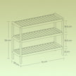 3-Tier Shoe Rack – Bamboo – White – Ideal for Entryway and Bathroom