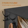7-Tier Shoe Rack – Metal – Black – Slim Corner Design with Hooks