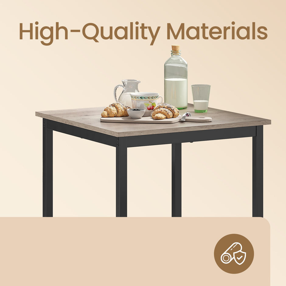 Bar Table – Steel – Black – Industrial Style, Easy Assembly, 60 x 60 x 92 cm