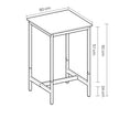 Bar Table – Steel – Black – Industrial Style, Easy Assembly, 60 x 60 x 92 cm