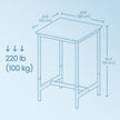 Bar Table – Steel – Black – Industrial Style, Easy Assembly, 60 x 60 x 92 cm