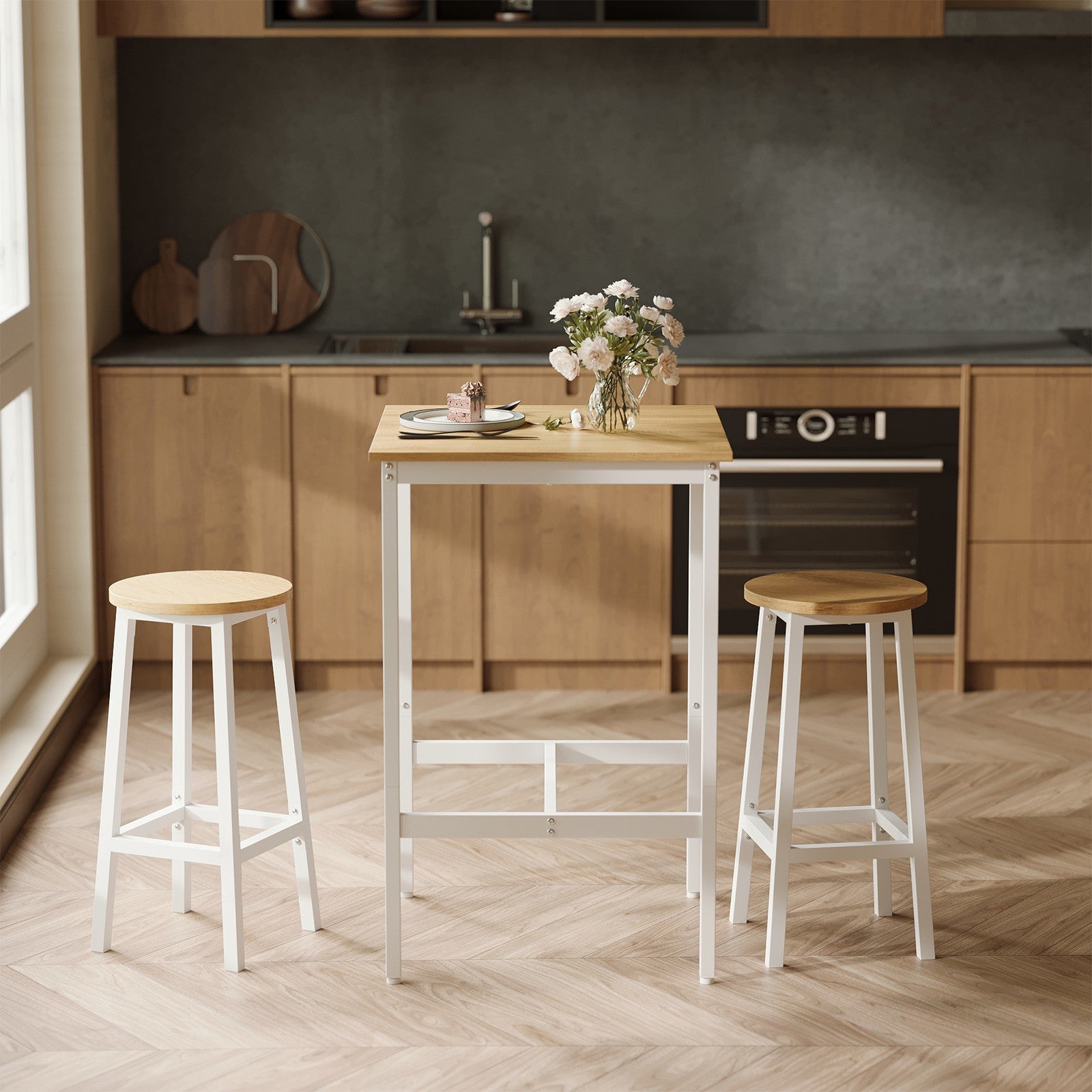Bar Table – Steel – Black – Industrial Style, Easy Assembly, 60 x 60 x 92 cm