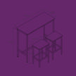 Bar Table Set – Steel – Rustic Brown and Black – Includes Two Stools