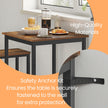 Bar Table – Heavy-Duty Steel – Rustic Brown and Black – Industrial Style, Easy Assembly
