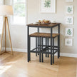 Bar Table – Heavy-Duty Steel – Rustic Brown and Black – Industrial Style, Easy Assembly