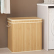 Laundry Hamper – Bamboo – Beige – 150L with Lid and Handles