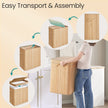 Laundry Hamper – Bamboo – Beige – 150L with Lid and Handles