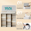 Laundry Hamper – Bamboo – Grey – Removable and Machine Washable with Lid