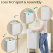Laundry Hamper – Bamboo – Grey – Removable and Machine Washable with Lid