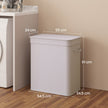 Laundry Hamper – Bamboo – Grey – Removable and Machine Washable with Lid and Handles