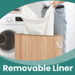 Laundry Basket – Fabric – Distressed Grey – 100L with Removable Liner and Lid