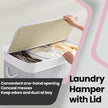 3-Section Laundry Hamper – Bamboo – Natural – Removable Liner, 150 L Capacity