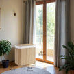 3-Section Laundry Hamper – Bamboo – Natural – Removable Liner, 150 L Capacity